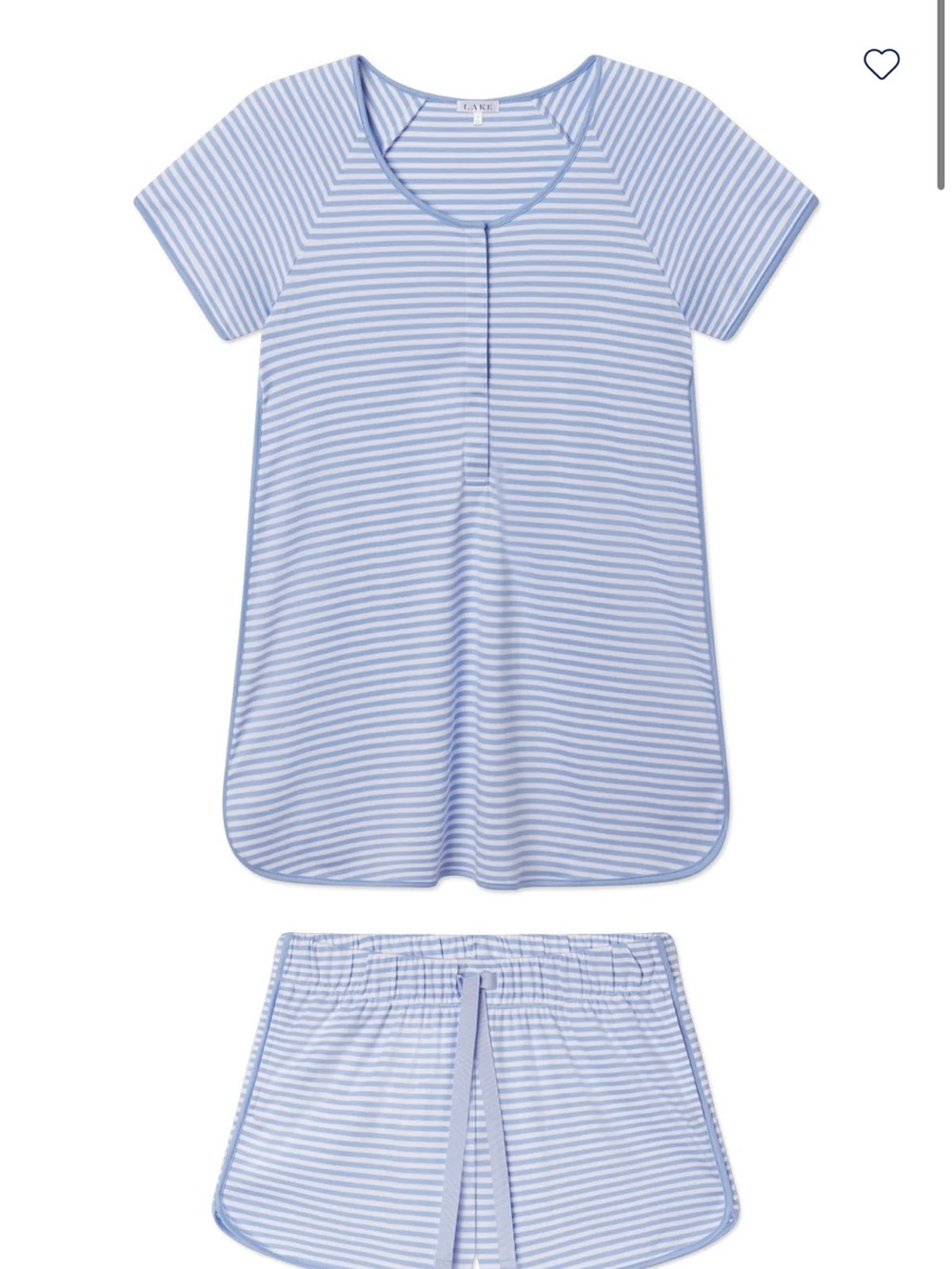 LAKE Pajamas Pima Maternity Shorts Set in hydrangea XS
